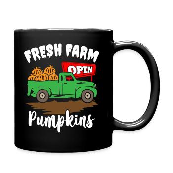 Fresh Farm Pumpkins Halloween - Tasse einfarbig - Schwarz - Rechts