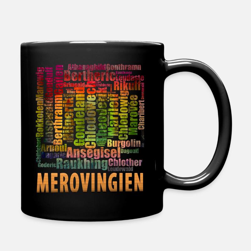 Merovingians old and old dark green names - Full Colour Mug - black