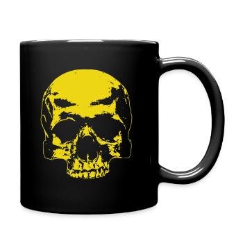 Crâne Crâne Crâne Jaune - Mug uni - noir - Droite