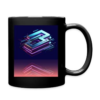 Éclat Néon Géométrique - Mug uni - noir - Droite