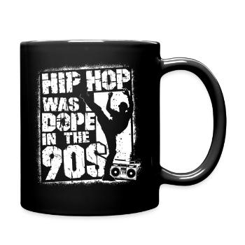 Back to the 90s – Hip-Hop Oldschool - Full Colour Mug - black - Right