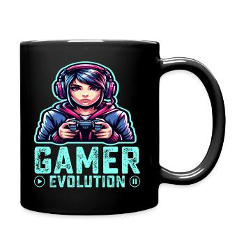 Évolution d’un gamer, design de jeu cool - Mug uni - noir - Droite