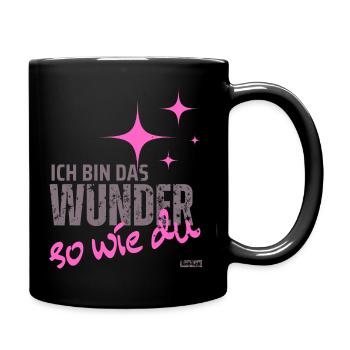 Ich bin das Wunder, so wie du - Tasse einfarbig - Schwarz - Rechts