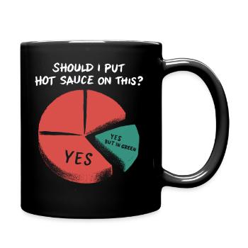 Fun design for hot sauce lovers - Full Colour Mug - black - Right