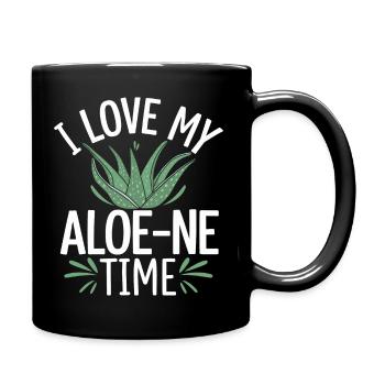 Pflanzenspaß und Zeit für mich - Tasse einfarbig - Schwarz - Rechts