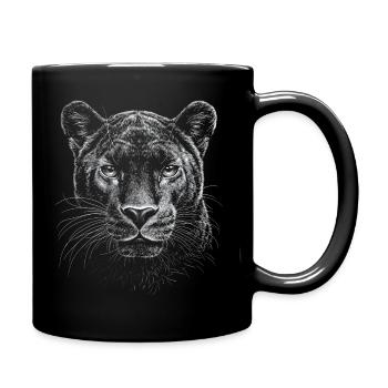 Panther Portrait Wildlife Jungle - Full Colour Mug - black - Right