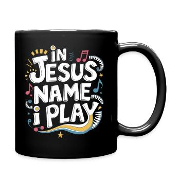Playing for Faith - Full Colour Mug - black - Right