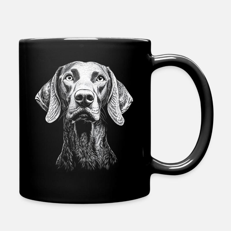 Weimaraner Portrait Jagdhund Jagdhunde Hunde - Tasse einfarbig - Schwarz