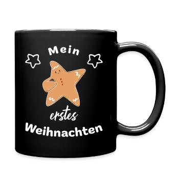 Mein erstes Weihnachten - Baby Kleinkind Lebkuchen - Tasse einfarbig - Schwarz - Rechts