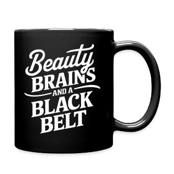 Black belt and self-confidence - Full Colour Mug - black - Right