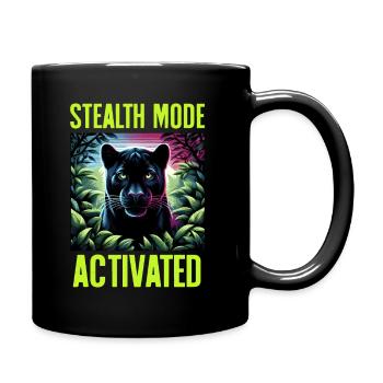 Stealth Mode Activated Panther Jungle Animal Lover - Full Colour Mug - black - Right