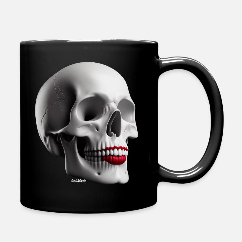 Schädel - Tasse einfarbig - Schwarz