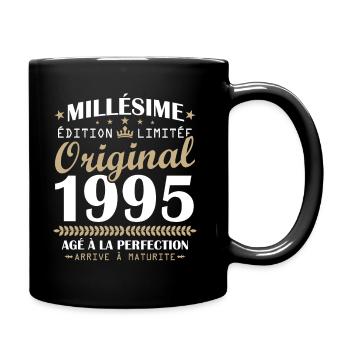 Jahrgang 1995 Original Geschenk zum 30-jährigen Jubiläum - Tasse einfarbig - Schwarz - Rechts