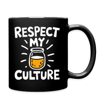 Kombucha-Liebhaber Design - Tasse einfarbig - Schwarz - Rechts