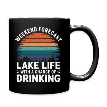 Enjoy life on the lake - Full Colour Mug - black - Right