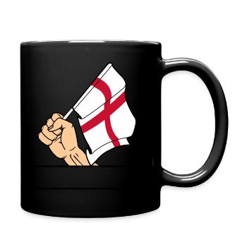 Espace de texte du poing du drapeau de l’Angleterre - Mug uni - noir - Droite