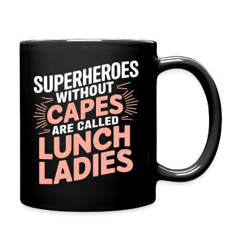 Dank an Lunch Ladies - Tasse einfarbig - Schwarz - Rechts
