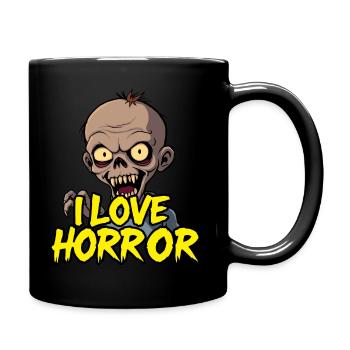 I Love Horror Zombie Design - Full Colour Mug - black - Right