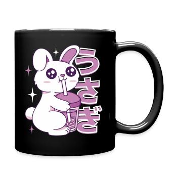Kawaii Bunny Bubble Tea - Full Colour Mug - black - Right