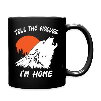 Dites aux loups que je suis chez moi - Mug uni - noir - Droite
