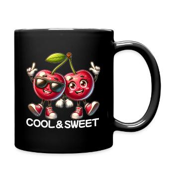 Frais et sucré - Mug uni - noir - Droite