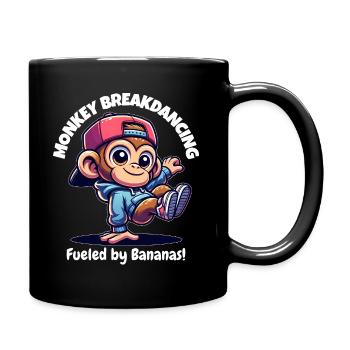 Singe breakdancer - Mug uni - noir - Droite