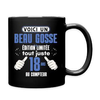 Anniversaire 18 ans Garçon Humoristique Beau Gosse - Mug uni - noir - Droite