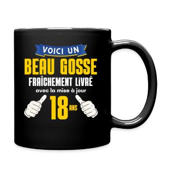 Anniversaire 18 ans Garçon Humoristique Beau Gosse - Mug uni - noir - Droite