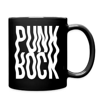 bold and wavy punkrock logo design - Full Colour Mug - black - Right