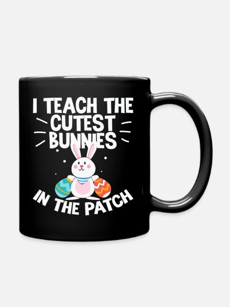 J’enseigne aux lapins les plus mignons sur le terrain - Mug uni - noir