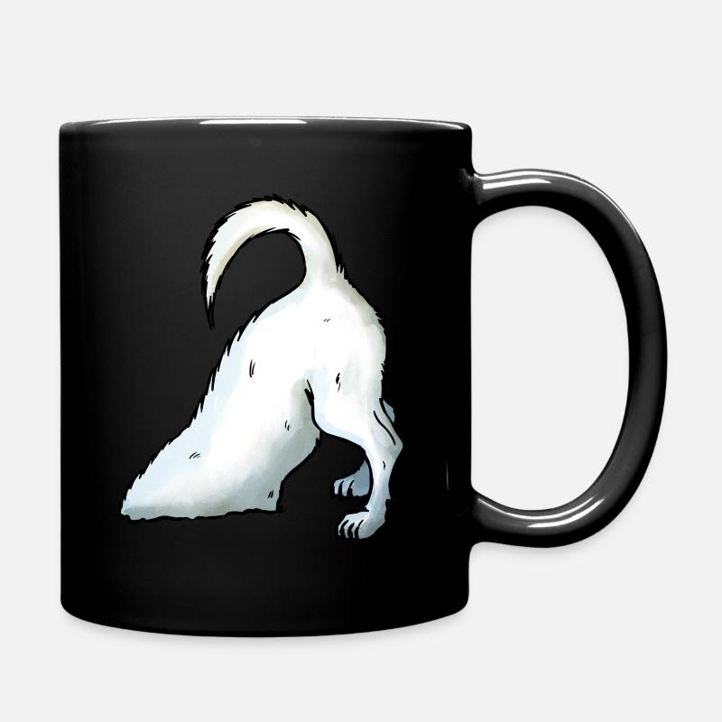 Jack Russel buddelt - Tasse einfarbig - Schwarz