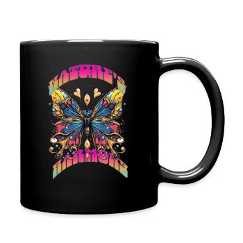 Nature in Harmony - The Dreams of a Butterfly 1 - Full Colour Mug - black - Right