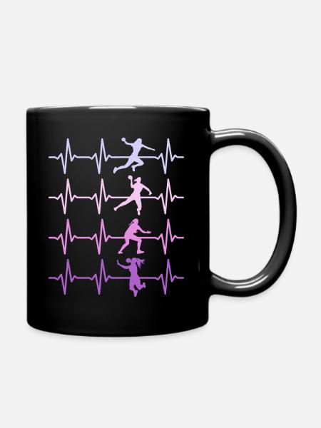 Handball Handballer Mädchen Handballspieler - Tasse einfarbig - Schwarz