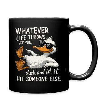 Funny Duck Let It Hit Someone Else - Mug uni - noir - Droite
