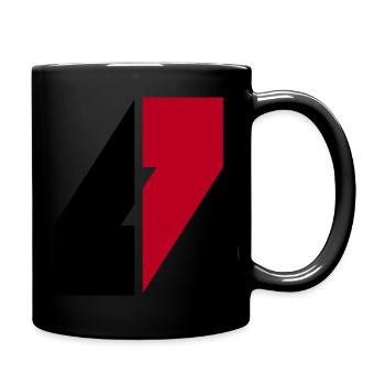 77 abstrakt Formen - Tasse einfarbig - Schwarz - Rechts
