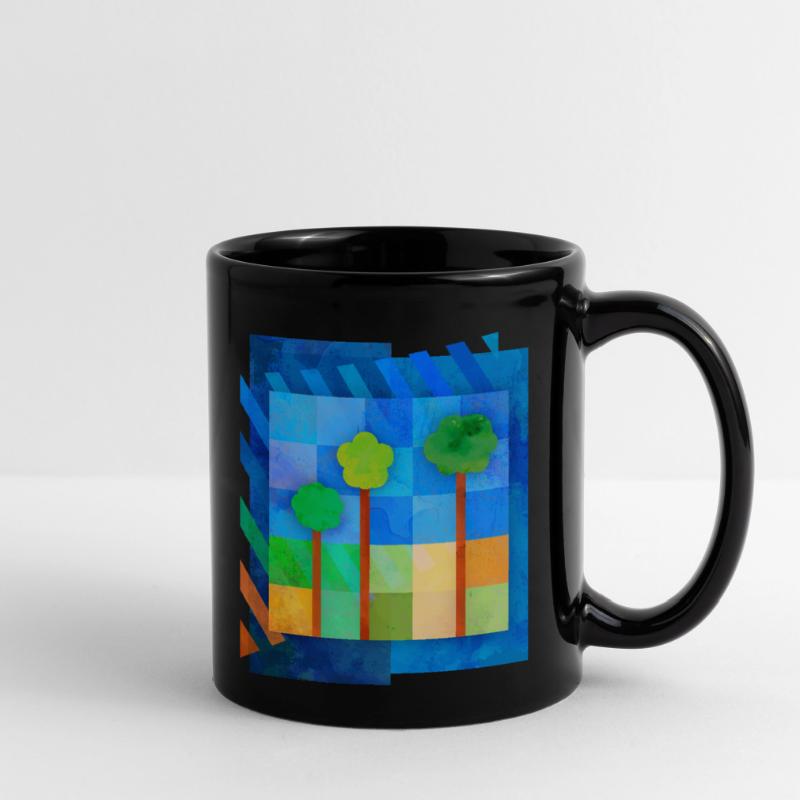 Trees (Pattern, Minimal) Full Colour Mug