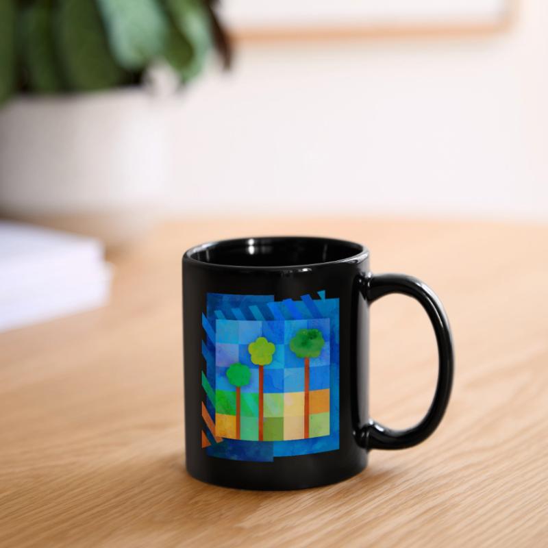Trees (Pattern, Minimal) Full Colour Mug