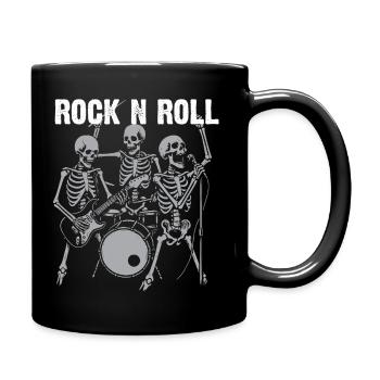 Rock'n'Roll-Skelett-Band - Tasse einfarbig - Schwarz - Rechts