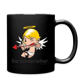 Baby- Kleiner Herzensbrecher - Tasse einfarbig - Schwarz - Rechts