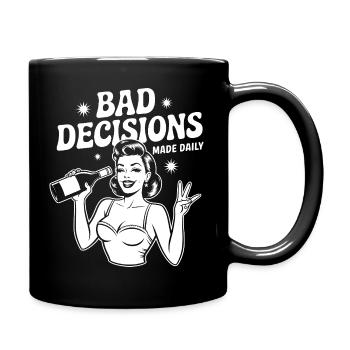 Mauvaises décisions prises quotidiennement Pin-up rétro - Mug uni - noir - Droite