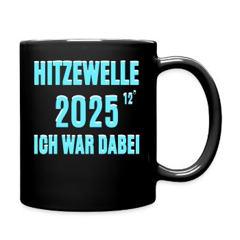 Kalte Hitzewelle - Tasse einfarbig - Schwarz - Rechts