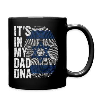 Drapeau Israël Empreinte Papa Israélien - Mug uni - noir - Droite