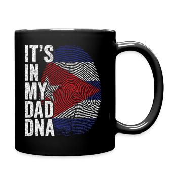 Kuba Flagge Cuban Dad Fußabdruck - Tasse einfarbig - Schwarz - Rechts