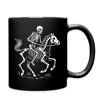 Ethereal Skeleton Rider Illustration - Full Colour Mug - black - Right