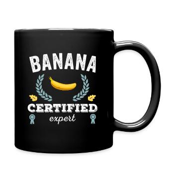 Funny Banana - Certified Banana Expert - Full Colour Mug - black - Right