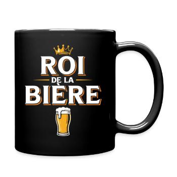 Roi De La Bière Couple Humour Apéro - Mug uni - noir - Droite