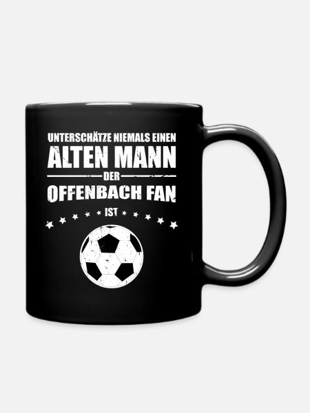 Alter Mann - Offenbach Fußball Fan | Retro Vintage - Tasse einfarbig - Schwarz