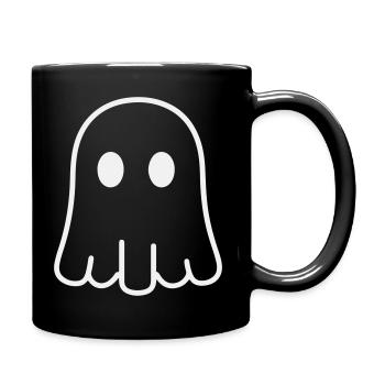 Playful ghost design for Halloween - Full Colour Mug - black - Right