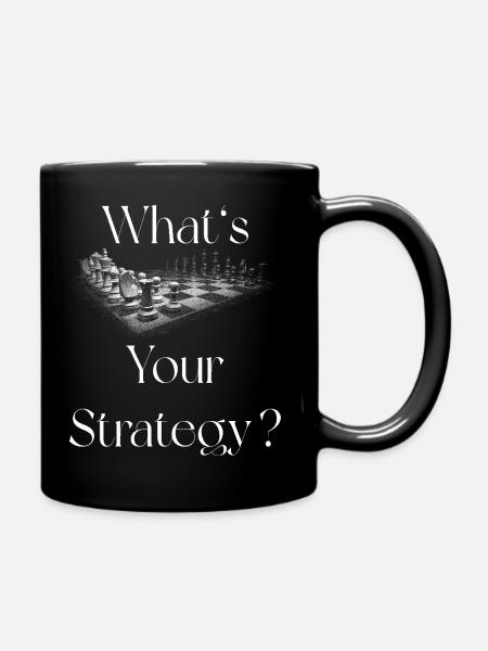 Game Chess Checkerboard Crazy King Queen Strategy Quote - Full Colour Mug - black