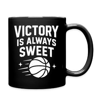 Streben nach dem Basketballsieg - Tasse einfarbig - Schwarz - Rechts